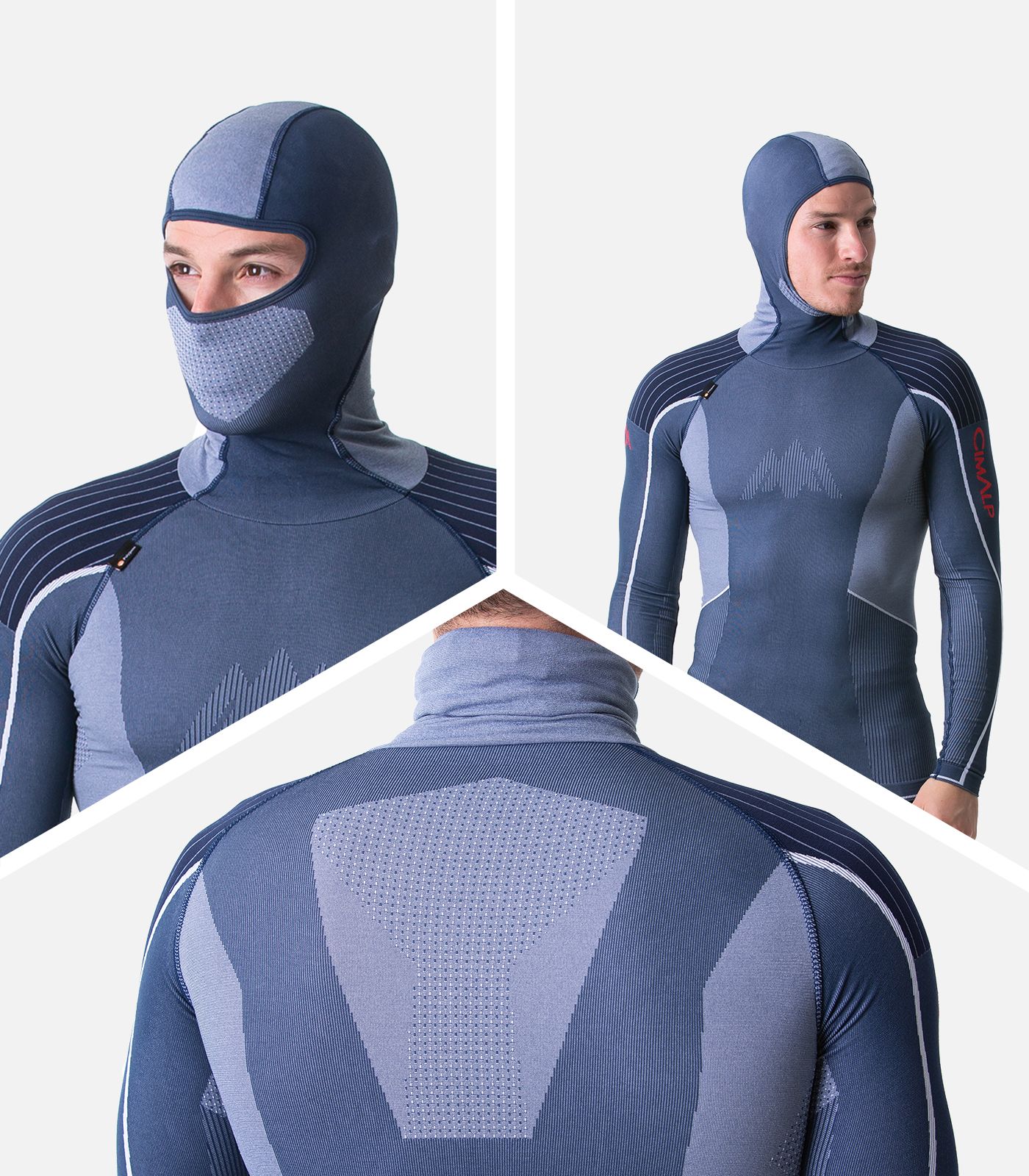 Sous-vêtement thermique seamless avec capuche