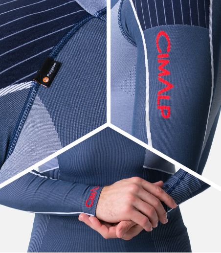Sous-vêtement thermique seamless avec capuche