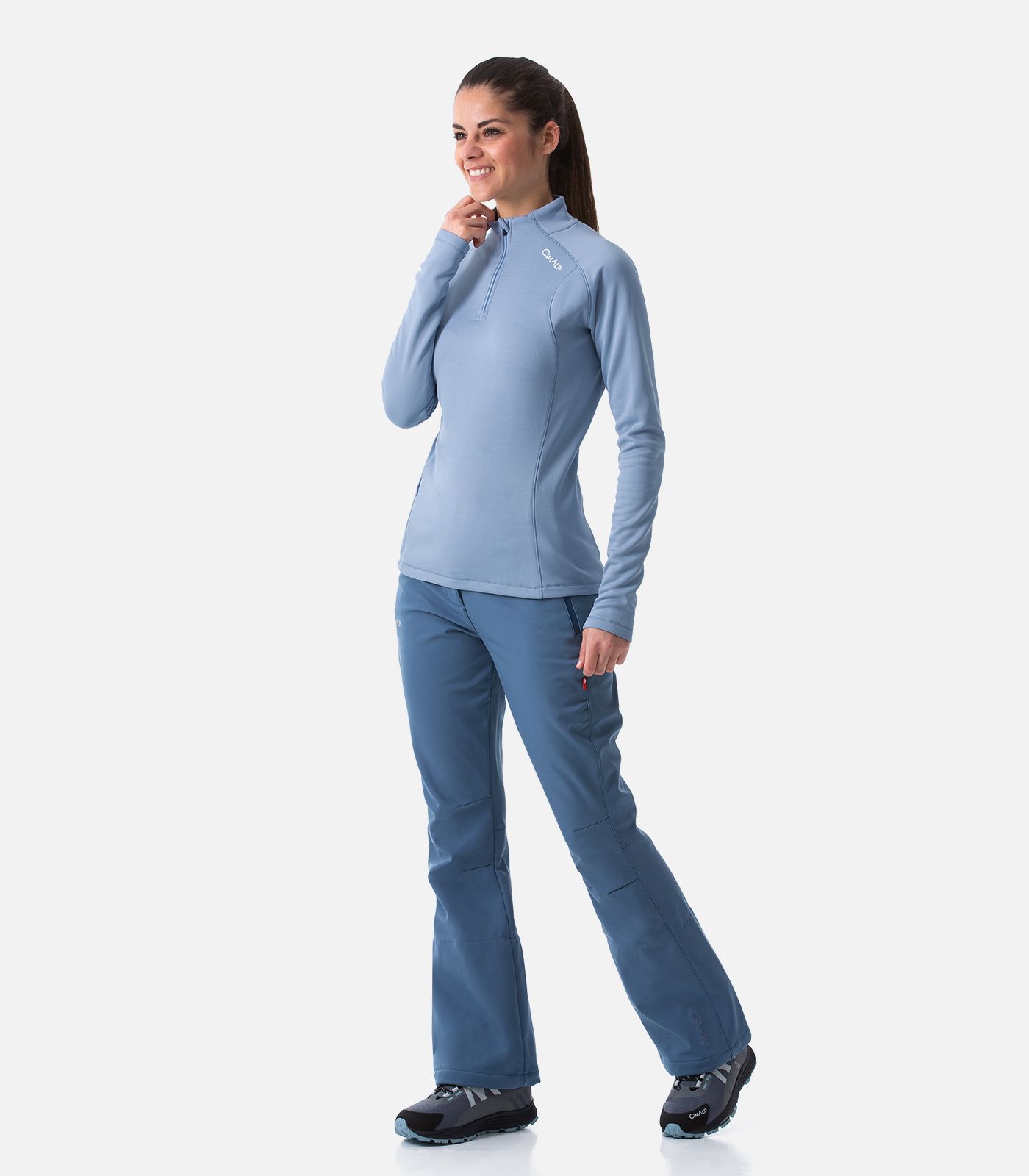 Sweat technique chaud & stretch à col zippé