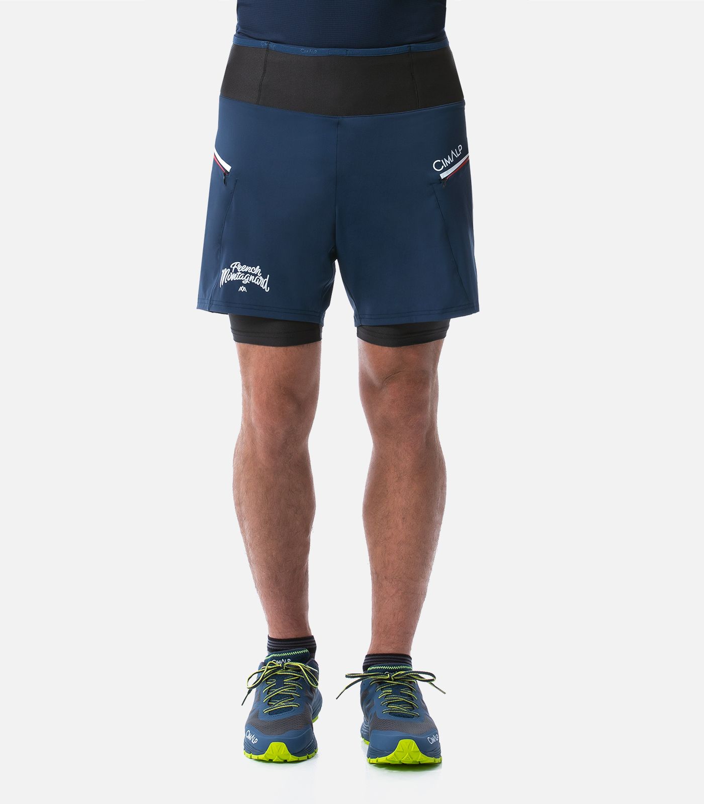 Short de trail avec ceinture multi-poches Short de trail avec ceinture multi-poches