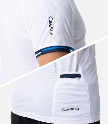 T-shirt technique demi-zip