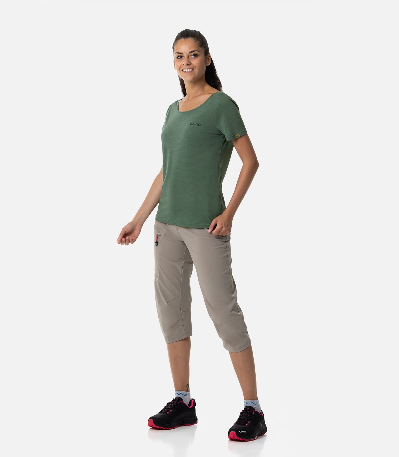 3/4-Funktionshose mit Stretch für Wandern und Reisen