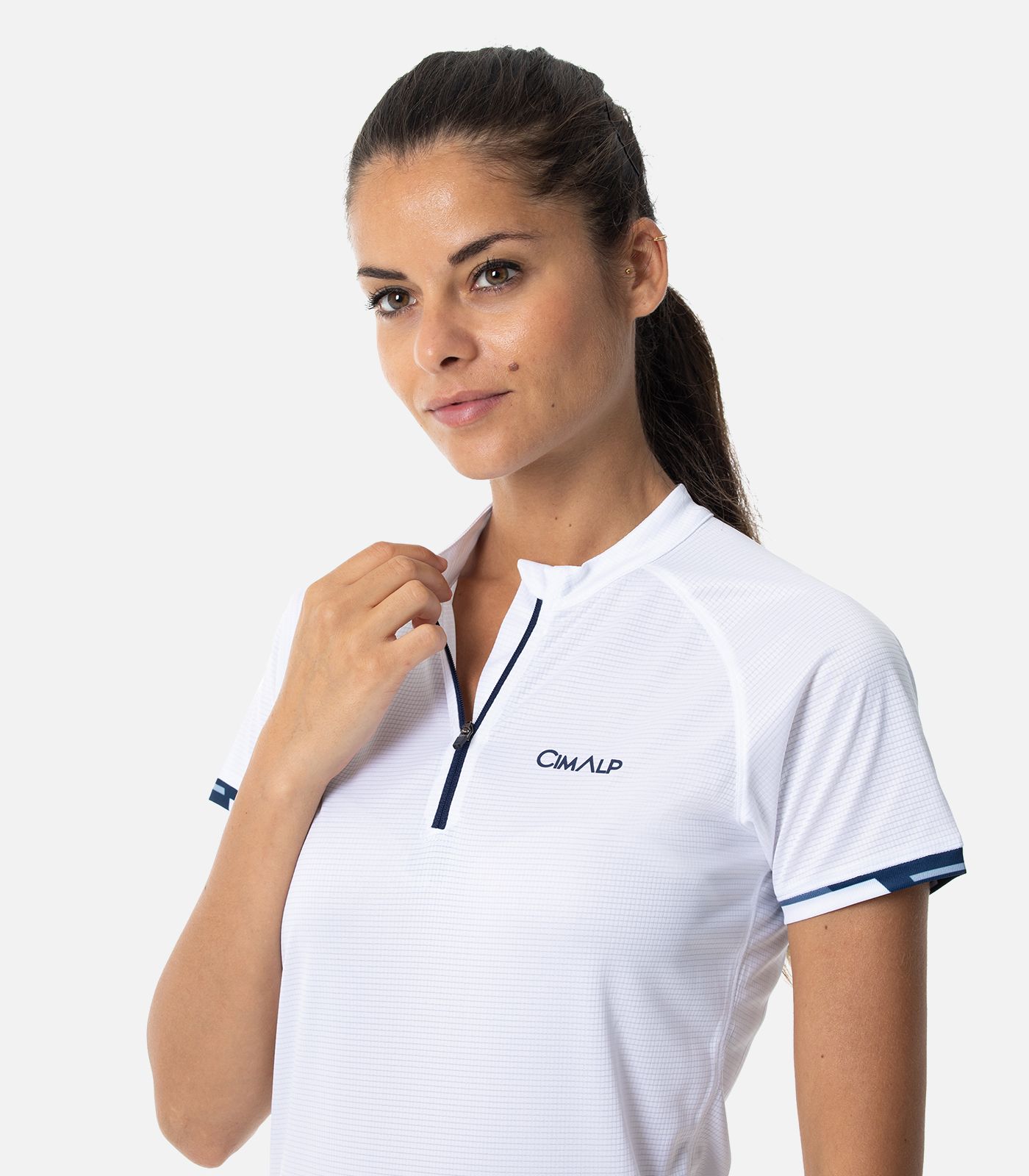 T-shirt technique demi-zip