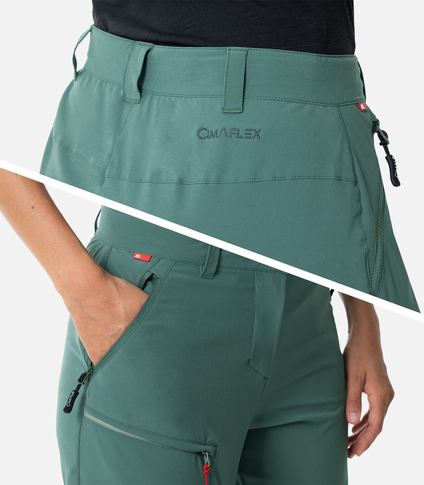 3/4-Funktionshose mit Stretch für Wandern und Reisen