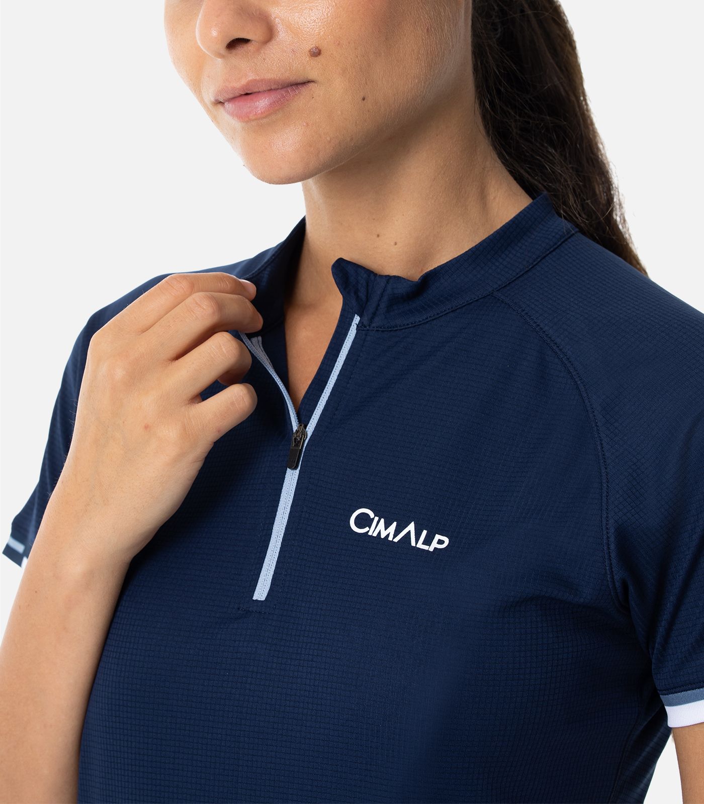 T-shirt technique demi-zip