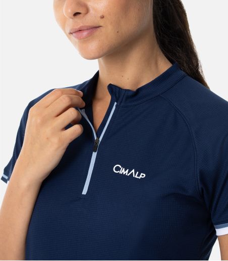 T-shirt technique demi-zip