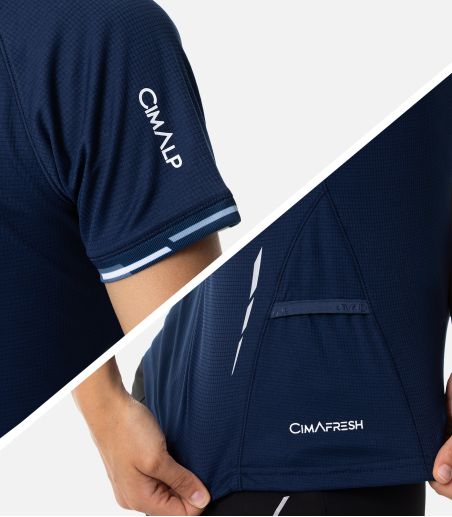 T-shirt technique demi-zip