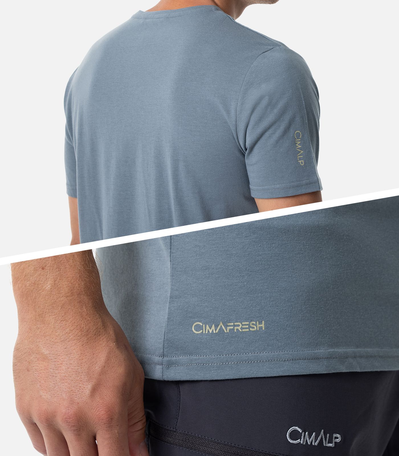 Leichtes T-Shirt aus Baumwolle und Polyester Leichtes T-Shirt aus Baumwolle und Polyester