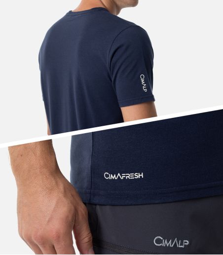 Leichtes T-Shirt aus Baumwolle und Polyester