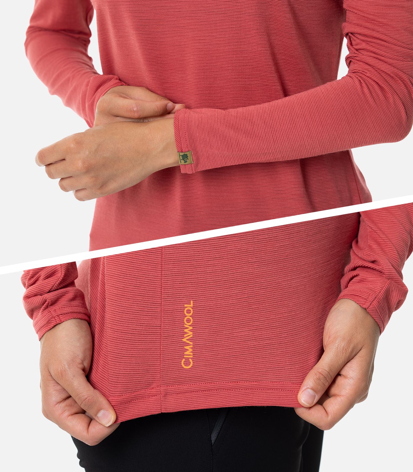 T-shirt en laine mérinos manches longues