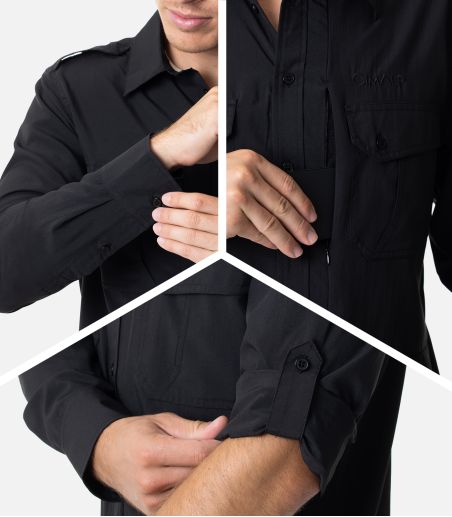Chemise manches longues en tissus anti-moustiques