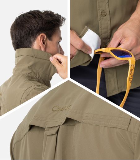 Chemise de randonnée anti-UV et anti-moustiques