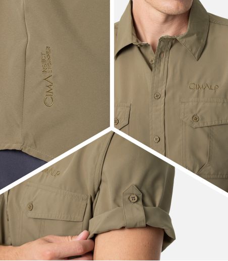 Chemise de randonnée anti-UV et anti-moustiques
