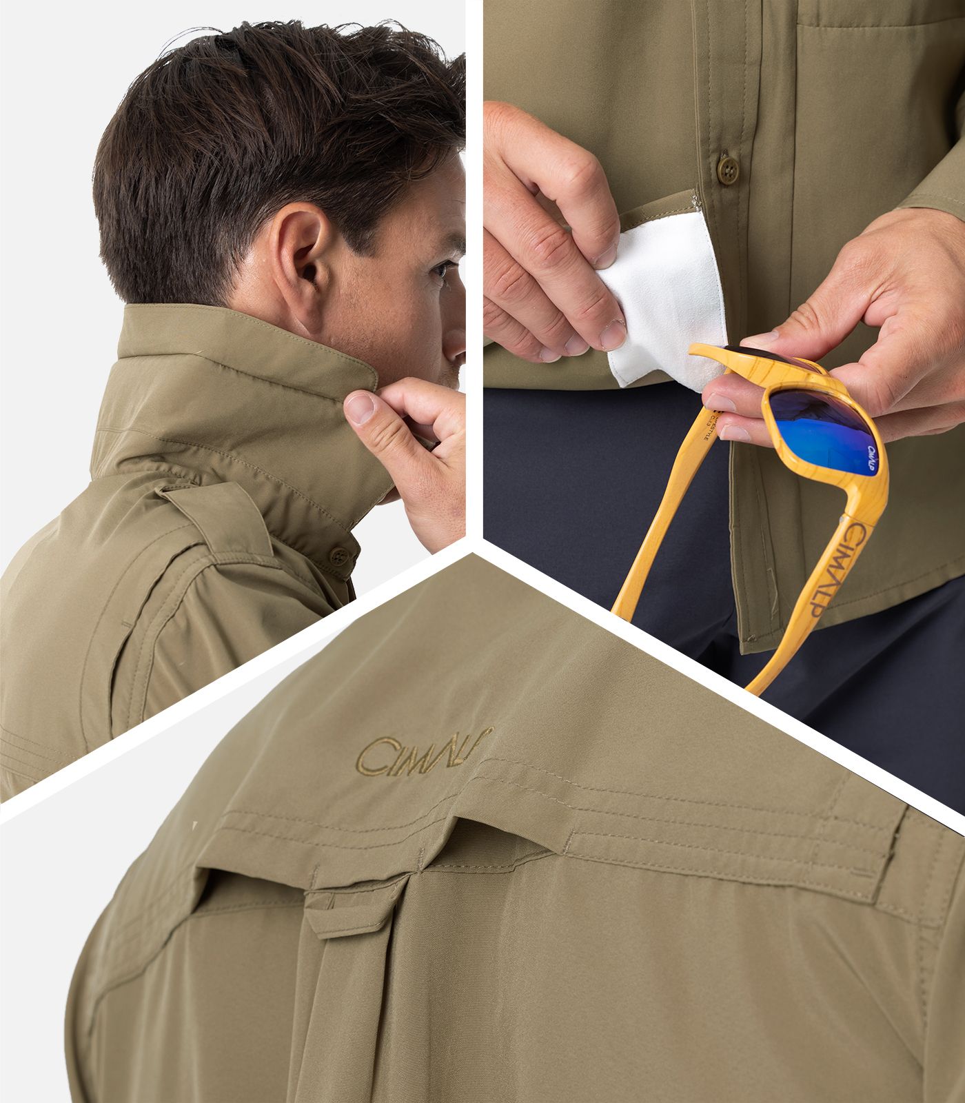Chemise manches longues en tissus anti-moustiques